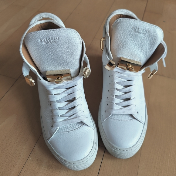 Buscemi wedge sneakers white leather eu 39/us 8.5 - Picture 12 of 12